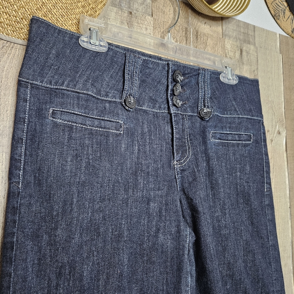 Kut From The Kloth Bermuda Blue Denim Shorts High-rise Size 12 - Picture 2 of 11